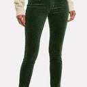 L'Agence Emerald Green  Velvet Margot High Rise Skinny Pants Photo 0