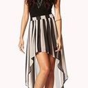 Forever 21 High Low Skirt Beige and Black Sz L Photo 0