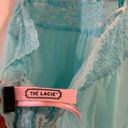 Victoria's Secret VS Lacie‎ Sz M Ice Mint Tiffany Blue Green Sheer Lace Chemise Photo 3