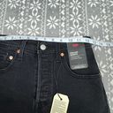 Levi's NWT Levi’s Ribcage Super High Rise Denim Shorts Frayed Hem Button Fly Black 24 Photo 8