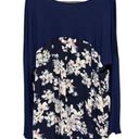 Acting Pro ‎ Women's Long Sleeve Floral Top Size 3XL Navy Blue Photo 1