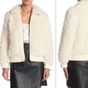 BCBGeneration  Zip Front Faux Fur Jacket in Cream Photo 0