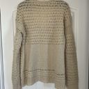 Free People  Cream Oversized Chunky Knit Wool Blend Sweater Women’s Size Medium Photo 9