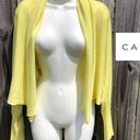 Carlisle  Collection Small Cashmere Cardigan Sweater Top Open Yellow Long Sleeve Photo 1