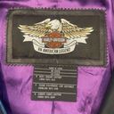 Harley Davidson  Black Leather Jacket Swarovski Crystal Gems Size Medium Photo 10