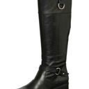 Bandolino Cavana Black Leather Riding Boots Size 8.5 w/buckle Detail Photo 5