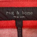 Rag and Bone  Moss Red Denim Mini Skirt Size S Photo 5