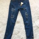 Pretty Little Thing  Khloe Extreme rip Women’s Skinny Jeans in Medium wash size 10 Photo 1