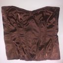 Pretty Little Thing Brown Satin Corset Photo 2