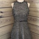 ZARA Tweed Navy & White Skater Dress Photo 1