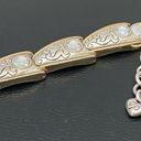 Brighton Retired Vintage  2-tone Gold & Silver Rhinestone Ornate Link Bracelet Photo 14