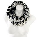 Old Navy  Neck Warmer Holiday Print Knit Black Cream Grey One Size NWT Photo 0