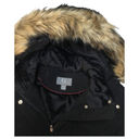 Gallery NWT  Faux Fur Trim Hoodie Soccer Mom Polyfill Jacket Coat Black S Photo 4
