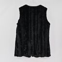 Krass&co STYLE  Vest Womens Sz 2X Black Faux Fur Pleather Full Zip Retro Mob Wife Glam Photo 3