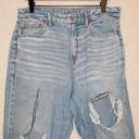 American Eagle Light Wash Stretch High Rise Curvy 90s Straight Leg Jeans Photo 1