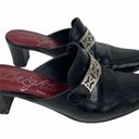 Brighton  Black Leather Mules Size 6.5 Photo 2