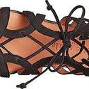 Gentle Souls Lace Up Black Sandals Photo 0