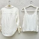 Banana Republic  100% Silk Button Down Shirt & Tank Top Cream Set Women's Size XS Photo 8