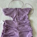 Blanc NWT  Clothing Strappy Cutout Bodycon Ruched MIDI Dress Size Small Lavender Photo 8