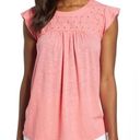 Caslon  Eyelet Detail Baby Doll Top tee Photo 0