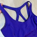 Lululemon  purple cross back built in bra Tank-top size 4 Photo 2