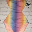 Krass&co NWT Arizona Jean  Swimwear Women's Rainbow One-Piece Sexy Summer Swim Suit $59 Photo 0