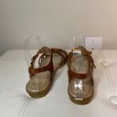 Vera Pelle  Brown Leather Floral Gladiator Sandals Sz 38 Photo 4