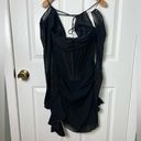 House Of CB Black Silk Gianna Corset Cold Shoulder Long Sleeve Body-Con Dress S Photo 3