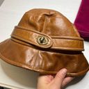 Coach  Vintage Leather Bucket Hat Size Small Black Photo 1