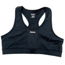 Reebok  Play Dry Womens L Sports Bra Racerback Activewear Black Quick Dry Photo 0