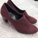 Ecco Plateau Shootie Leather Suede Heels Burgundy Red 37 EU Photo 0