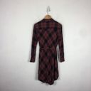 ALLSAINTS  Tala Red Check Plaid Asymmetric Hem Button Shirt Dress XS Photo 11