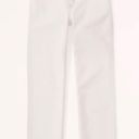 Abercrombie & Fitch 90s Straight Ultra High Rise Criss Cross Waist White Jeans Photo 1