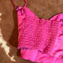 Hot pink cropped boutique tank top Size L Photo 3