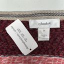 cj banks  NWT 3X 24/26W Red & Navy Blue Stripe Waterfall Drape Sweater Cardigan Photo 4