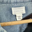 Caslon NWT  Chambray Denim Button Down Shirt Long Sleeve 100% Cotton Size Large Photo 2