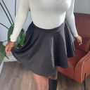 Black Flared Mini Skater Skirt Photo 4