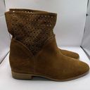 Michael Kors  Brown Suede leather Perforated mid Ankle Boots 11M Photo 0