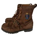 Polo  Ralph Lauren RANGER Bear Combat suede Boot Leather Brown men 7.5 women 9 Photo 0