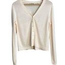 Vince  CARDIGAN SWEATER Womens Large Cream Knit Wool Cashmere Button Front Photo 0