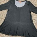 Modcloth 3/4 sleeve jersey knit peplum top black size medium Photo 2