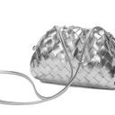 ZARA Full Grain Woven Pouch/ Shoulder/ Clutch Bag - silver Photo 2