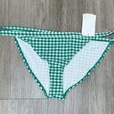 Topshop  Women's Green/White Gingham Moderate Coverage Bikini Swim Bottoms sz 8 Photo 0