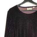 Kathie Lee Collection  Plum Purple Velvet Top Pullover Blouse XL Retro Vintage Photo 2