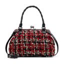 Patricia Nash  Rora Frame Satchel, Tweed, Red Black New w/DustBag $229 (SOLD OUT) Photo 0