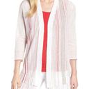 Nic+Zoe  Womens Multicolor Linen Open  Cardigan Sweater Size M Lightweight Photo 0