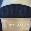 Everlane  Sweater Blue Heather Ink ReCashmere Button Mock Neck Sz XS GUC Preppy Photo 7