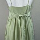 Vince  Sweet Grass Green Bow-Back Pleated Square Neck Midi Dress Medium NWT Photo 11