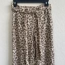 Caslon Leopard Print Track Style Belted Linen Pants in a size XS NWOT Casual Animal Print Photo 3