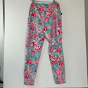 Simply Southern  Leggings Joggers Bright Floral Women's Large Cropped Photo 4